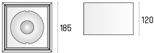 LABRA lampy natynkowe SOLID LIGHTBOX 185.1 NT