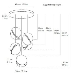 MINI CRESCENT CHANDELIER 5 PIECE