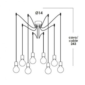Vesoi lampa wisząca IDEA 8źródeł