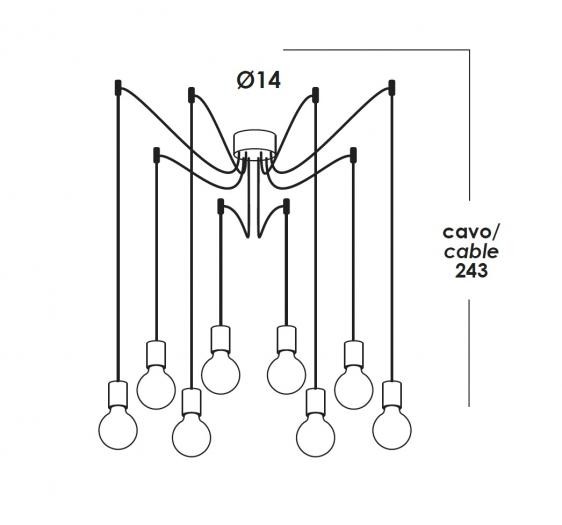 Vesoi lampa wisząca IDEA 8źródeł