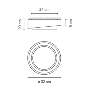 VIBIA lampa natynkowa CENTRIC