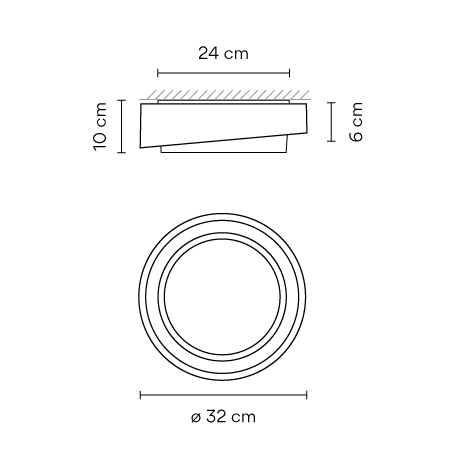 VIBIA lampa natynkowa CENTRIC