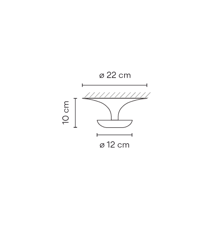 VIBIA lampa natynkowa FUNNEL