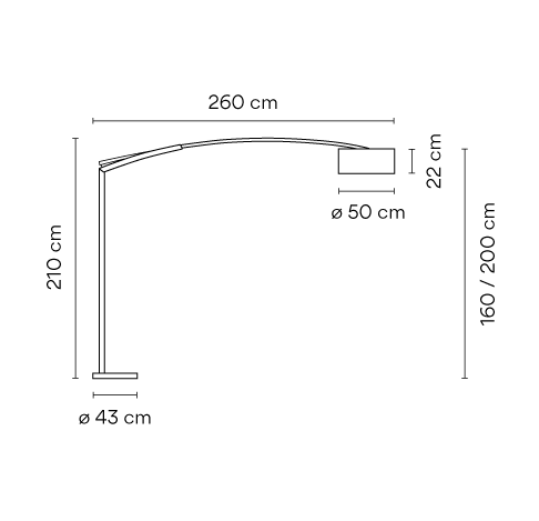 VIBIA lampa podłogowa BALANCE