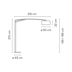 VIBIA lampa podłogowa BALANCE