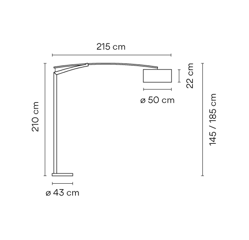 VIBIA lampa podłogowa BALANCE