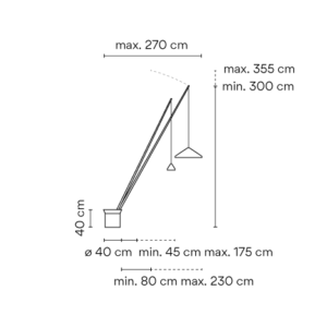 VIBIA lampa podłogowa NORTH 5600