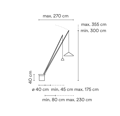 VIBIA lampa podłogowa NORTH 5600