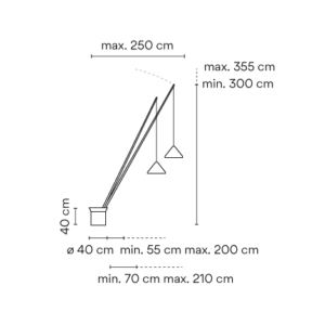 VIBIA lampa podłogowa NORTH 5600