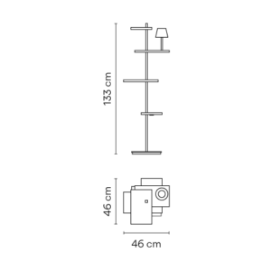VIBIA lampa podłogowa SUITE 6005-6012