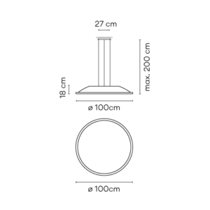 VIBIA lampa wisząca BIG
