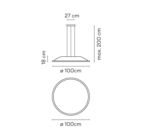VIBIA lampa wisząca BIG
