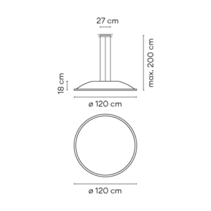 VIBIA lampa wisząca BIG