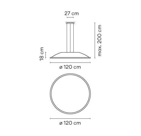 VIBIA lampa wisząca BIG