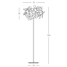 Lampa ZAVA Podłogowa ANDROMEDA aluminium