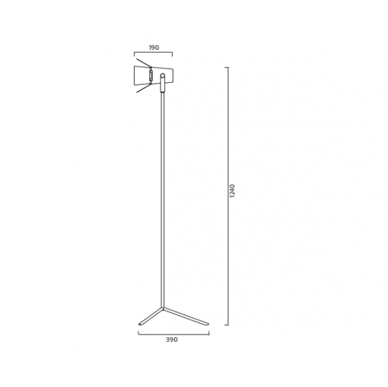 Zero-Lighting lampa podłogowa Foto white
